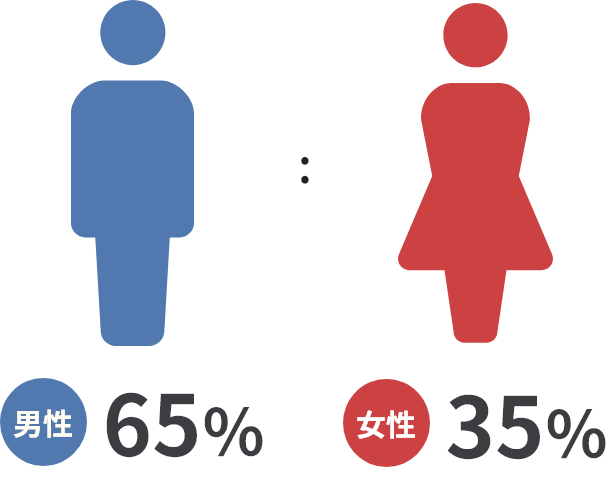 男女比のイラスト