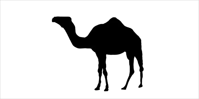 ラクダのシルエット画像