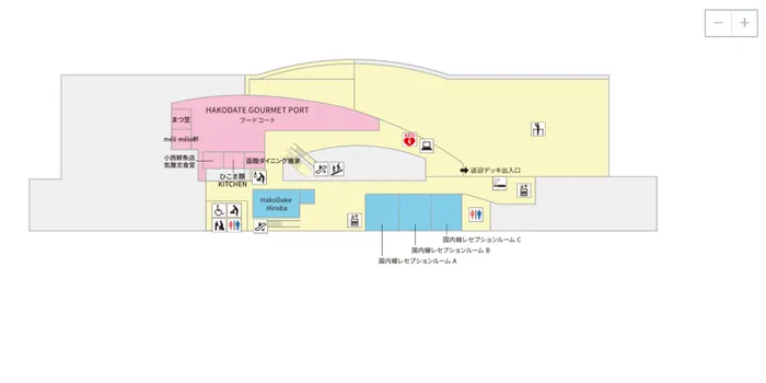 国内線ターミナル3Fのマップ