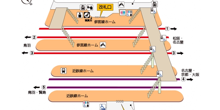 伊勢市駅構内