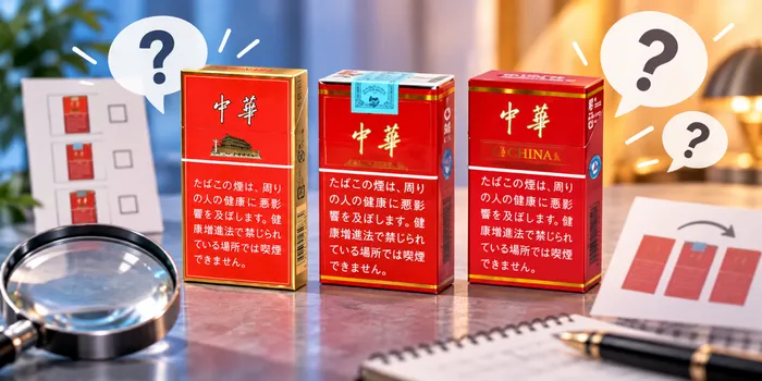 中華のタバコと虫眼鏡