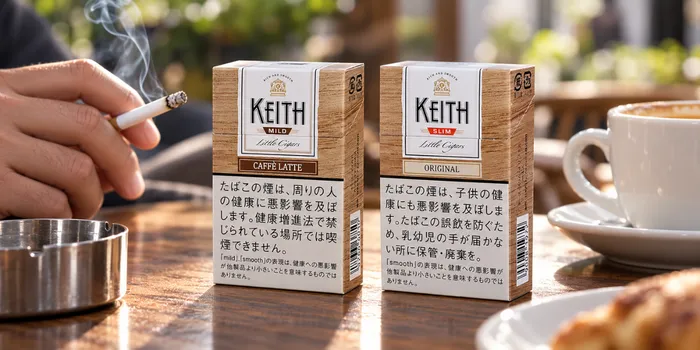 キースのパッケージと喫煙者