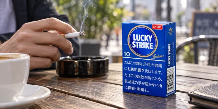 ラッキーストライク・エキスパートカットの喫煙イメージ