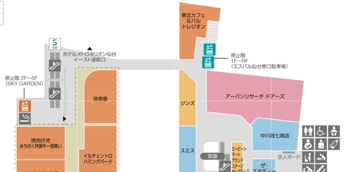 エスパル仙台 東館3階の喫煙室