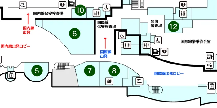 高松空港のフロアマップ