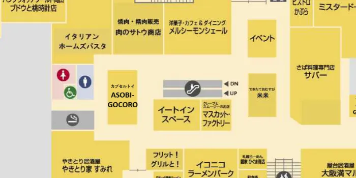 イコットニコット1階のフロアマップ