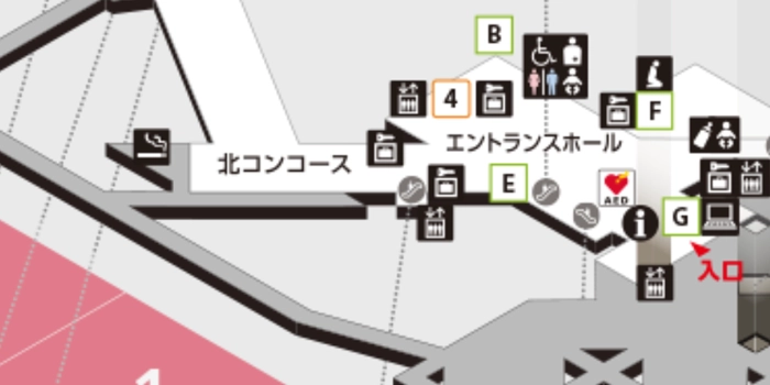 東展示棟2階の北コンコース