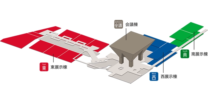 東京ビッグサイトの館内マップ